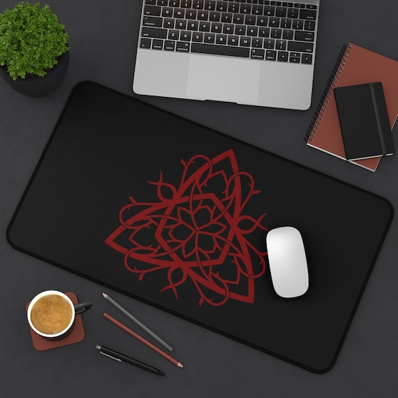 Blood Red Celtic Tree Of Life Knot Desk Mat, Irish, Scottish, Welsh