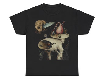 Tree Man, Black Unisex T-shirt, Surreal, Hieronymus Bosch, The Garden of Earthly Delights