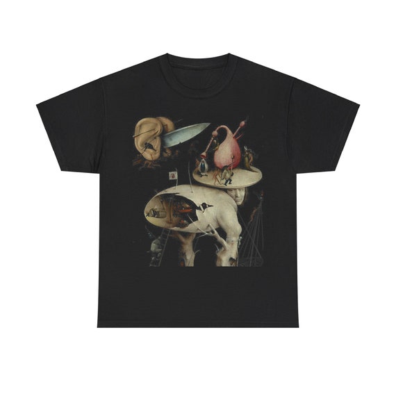 Tree Man, Black Unisex T-shirt, Surreal, Hieronymus Bosch, The Garden of Earthly Delights