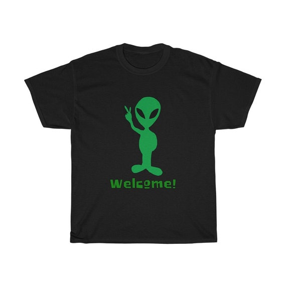 Welcome Alien, Unisex Heavy Cotton T-shirt