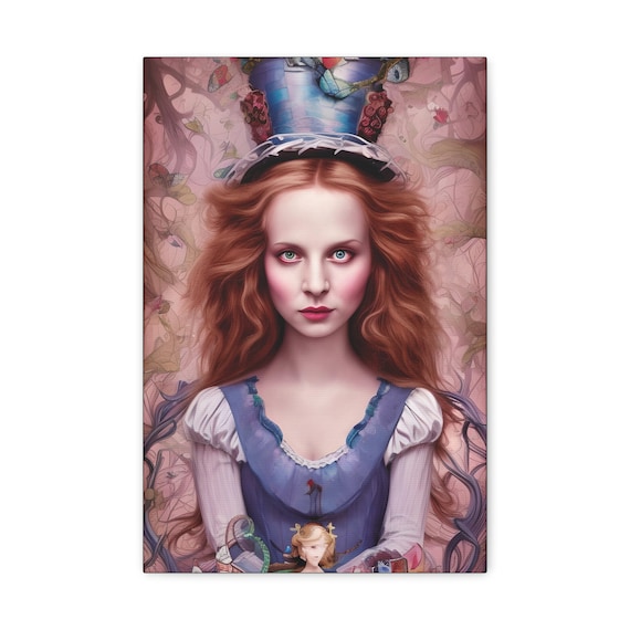 Alice As The Mad Hatter, Canvas Print, Fantasy, Alice In Wonderland, Bloody, Horror