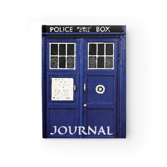 TARDIS, Hardcover Journal, Ruled Line, Inspired From Doctor