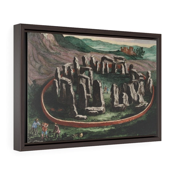 17th Century Stonehenge, 18"x12" Framed Canvas Print, From Joan Blaeu's Atlas Maior