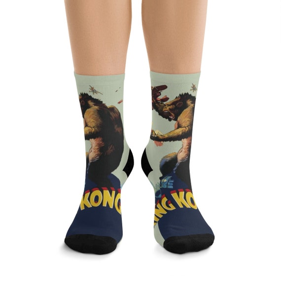 King Kong, Premium Crew Socks, Vintage 1933 Movie Poster
