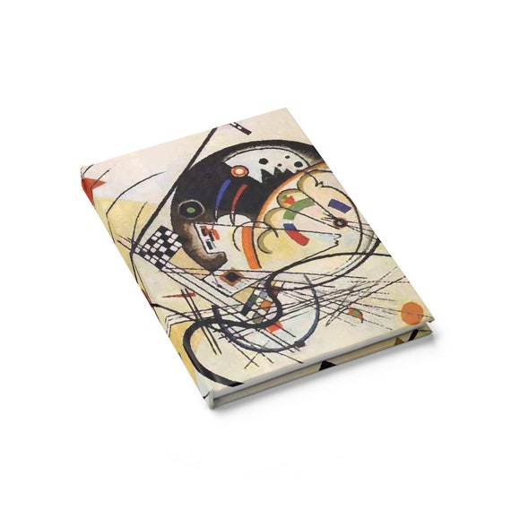 Transverse Line, Hardcover Journal, Ruled Line, Vintage Abstract Painting, Wassily Kandinsky, 1923, Notebook