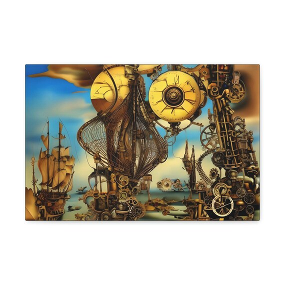 Surreal Steampunk #1, 18"x12" Canvas Print