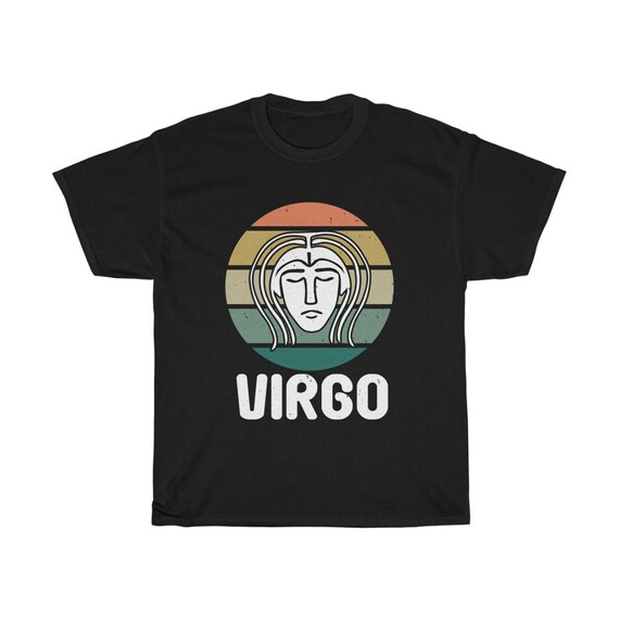 Virgo, 100% Cotton T-shirt, Maiden, Retro Vintage Style, Zodiac Sign, Astrology Gift