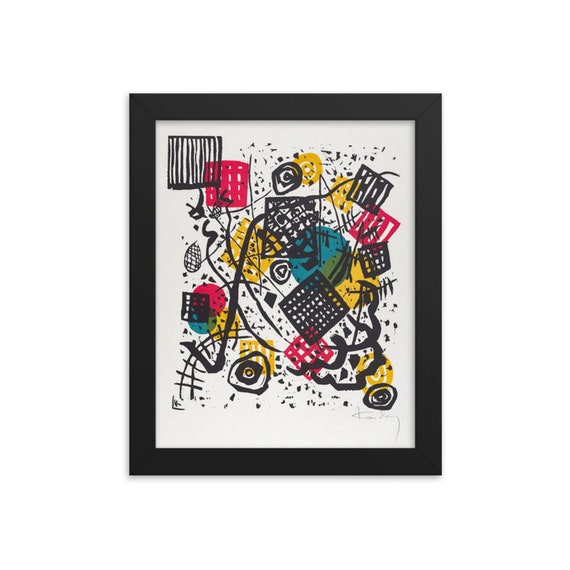 Small Worlds #5, 8"x10" Framed Giclée Poster, Black Wood Frame, Acrylic Covering, Wassily Kandinsky, Circa 1922, Abstract