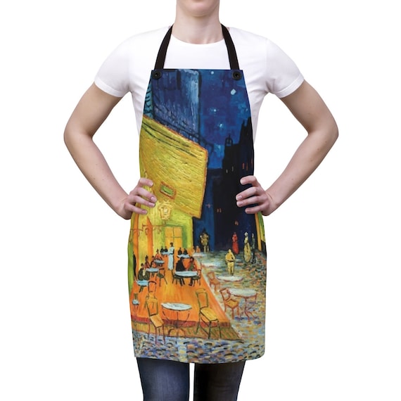 Cafe Terrace At Night, Cookout Apron, Vintage Painting, Vincent Van Gogh, 1888