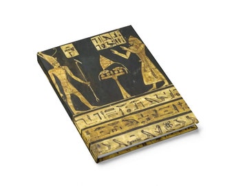 Stela Of Harsiese v2, Hardcover Journal, Ruled Line, Ancient Egyptian Hieroglyphs, Notebook