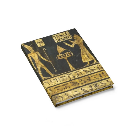 Stela Of Harsiese v2, Hardcover Journal, Ruled Line, Ancient Egyptian Hieroglyphs, Notebook