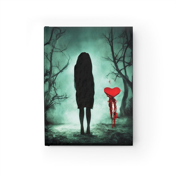 My Heart Bleeds For Thee, Hardcover Journal, Ruled Line, Valentine's Day, Unrequited Love, Dark Art, Heartache, Lonely Heart, Goth