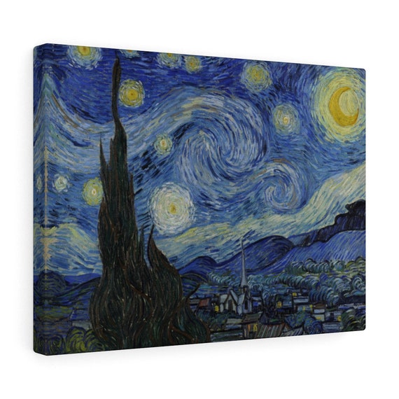 The Starry Night Canvas Print, Vincent Van Gogh, 1889