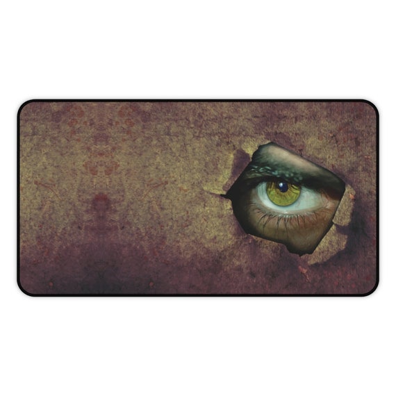 Peephole, Desk Mat, Creepy, Horror