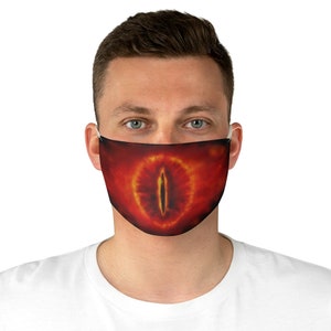 Eye Of Sauron, Cloth Face Mask, Washable, Reusable, Lord Of The Rings Inspired