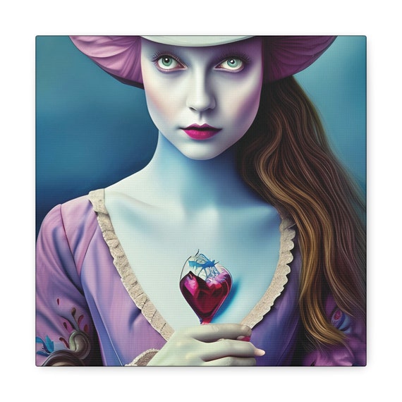 Queen Of Hearts, Canvas Print, Fantasy, Alice In Wonderland, Surreal