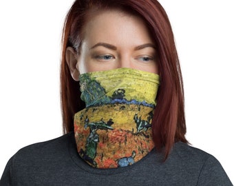 Red Vineyard, Neck Gaiter, Vincent Van Gogh, Headband, Bandana
