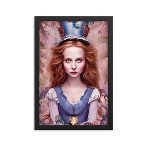 Alice as Mad Hatter Giclée Poster: Eerie Alice in Wonderland Art
