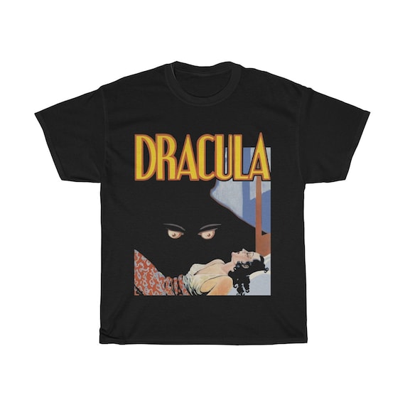 Dracula, Unisex Heavy Cotton T-shirt, From A Vintage 1931 Horror Movie Poster