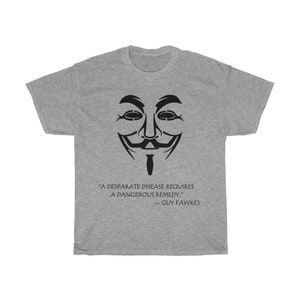 Guy Fawkes Mask T-Shirt: V for Vendetta Inspired Activism Tee