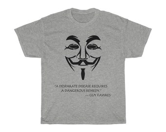 Guy Fawkes Mask T-Shirt: V for Vendetta Inspired Activism Tee