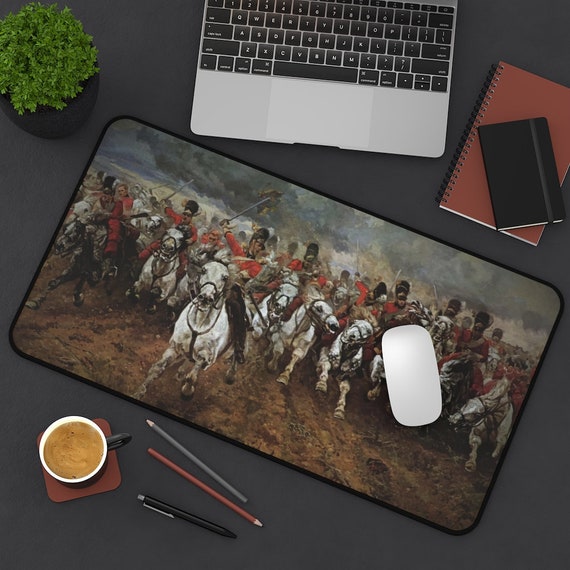 Scotland Forever! Desk Mat, Charge of the Royal Scots Greys, Battle of Waterloo, Military History