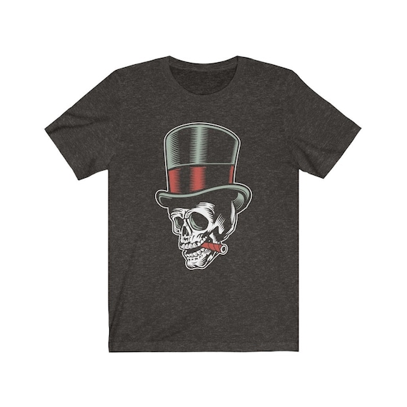 Gentleman Death Heather Bella+Canvas Soft T-shirt, Vintage Inspired Image