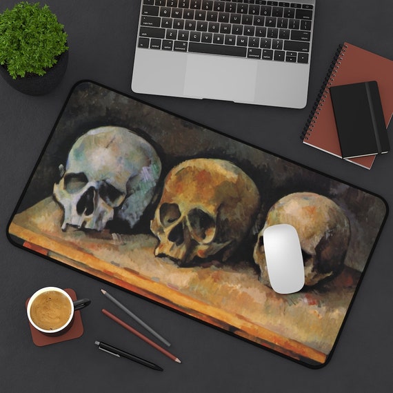 Three Skulls Desk Mat, Paul Cezanne