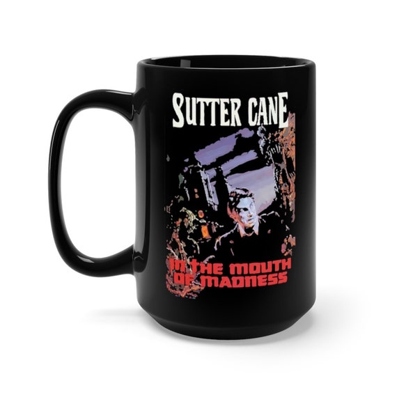 In The Mouth Of Madness, Black 15oz Ceramic Mug, Inspired from Fictional Sutter Cane Cosmic Horror Novel, Lovecraft, Coffee, Tea