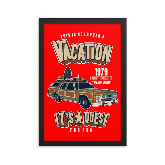 National Lampoon's Vacation v2, Framed Giclée Poster, Black Wood Frame, Acrylic Covering, Wagon Queen Family Truckster