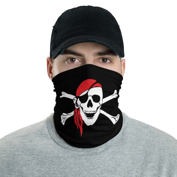 Skull & Crossbones, Neck Gaiter, Pirate Flag, Jolly Roger, Headband, Bandana