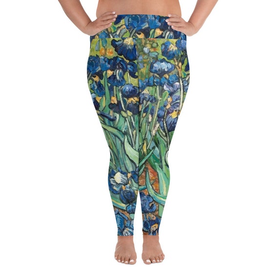 Irises, Plus Size Leggings, Vintage Painting, Vincent Van Gogh, 1890