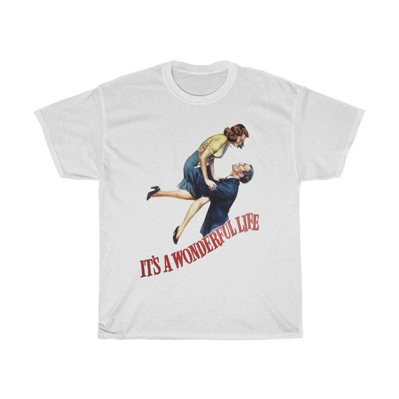 It's A Wonderful Life, Unisex T-shirt, Vintage 1946 Movie Poster, Jimmy Stewart, Frank Capra