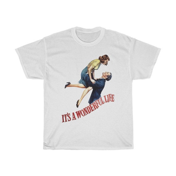 It's A Wonderful Life, Unisex T-shirt, Vintage 1946 Movie Poster, Jimmy Stewart, Frank Capra