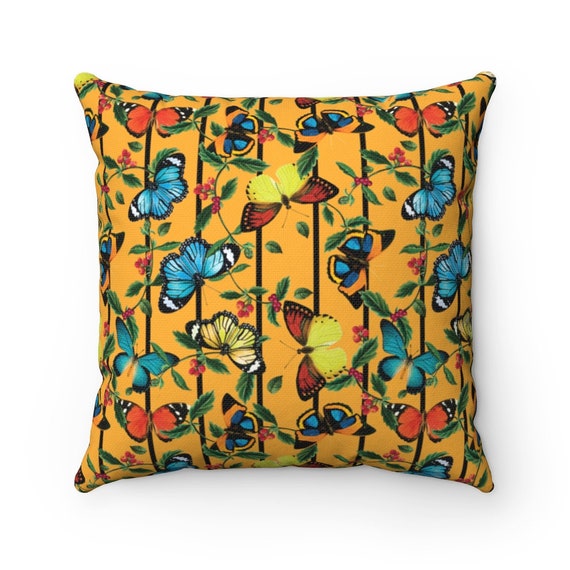 Butterfly Trellis Square Pillow