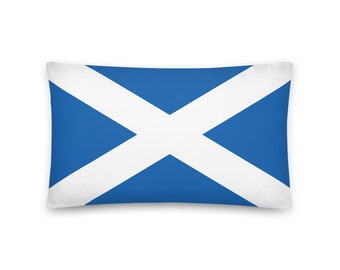 Flag Of Scotland, 20"x12" Throw Pillow, Saint Andrew's Cross, Saltire, Scottish Pride