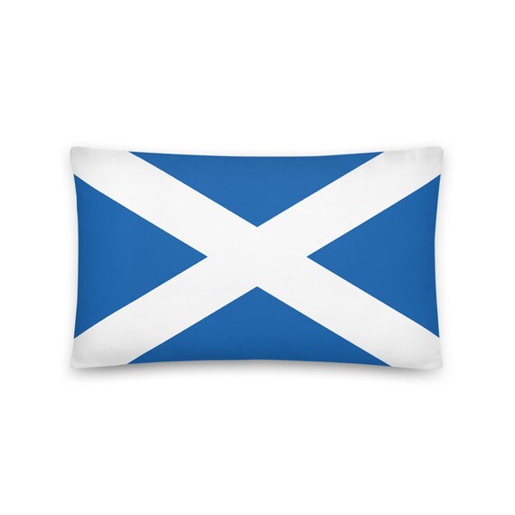 Flag Of Scotland, 20"x12" Throw Pillow, Saint Andrew's Cross, Saltire, Scottish Pride