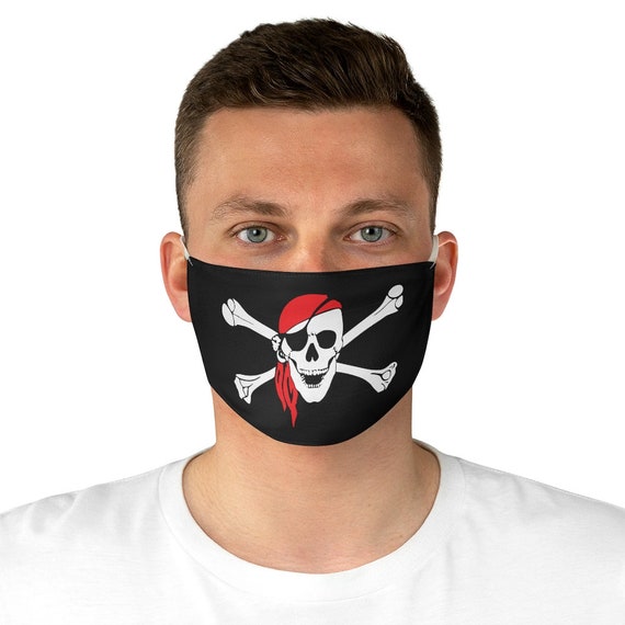 Skull & Crossbones, Cloth Face Mask, Washable, Reusable, Pirate Flag, Jolly Roger