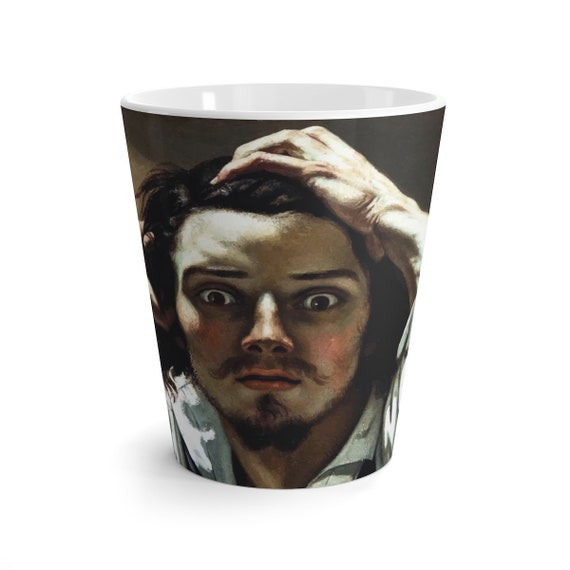 Monday So It Begins, 12oz Latte Mug, Vintage Painting, Gustave Courbet, 1845, Coffee, Tea