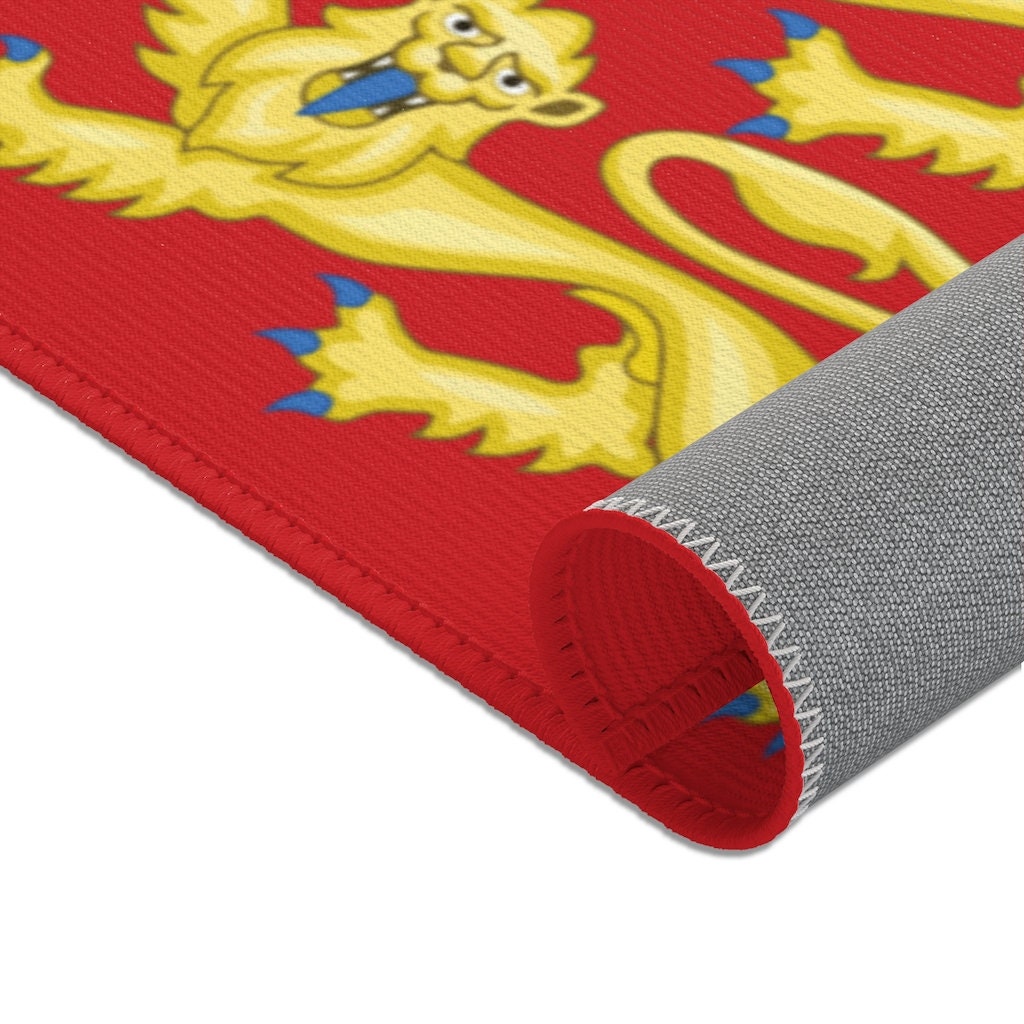 Lions, 2'x3' Door Mat & 4'x6' Area Rug Sizes, Royal Arms of