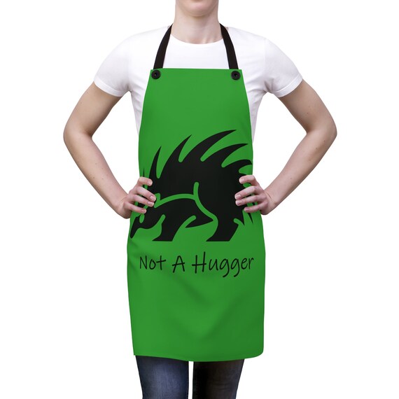 Not A Hugger Apron, Polyester, Twill Straps, For Your Backyard Cookouts