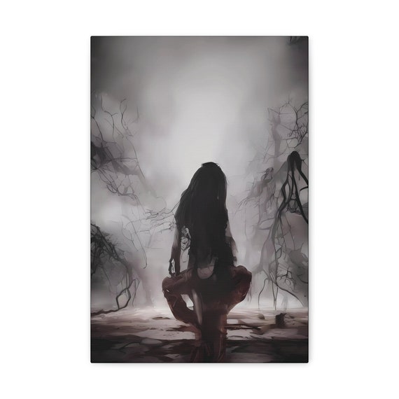 Death Of The Wood Nymph, Canvas Print, Forest Spirit, Ethereal, Sacred Grove, Fairy Tale