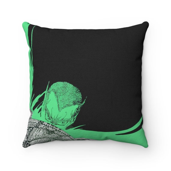 Always Lurking, Square Pillow, Vintage Illustration, Devil, Satan, Lucifer. Prince Of Darkness