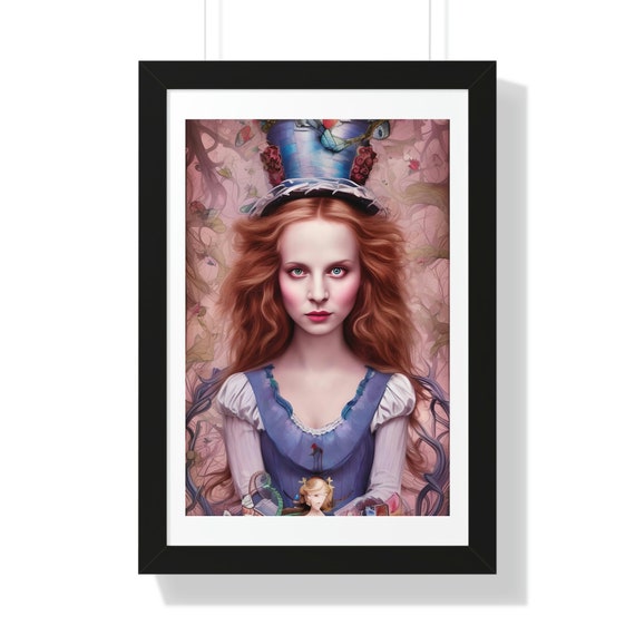 Alice As The Mad Hatter, 16"x24" Framed Poster, Surreal, Alice In Wonderland