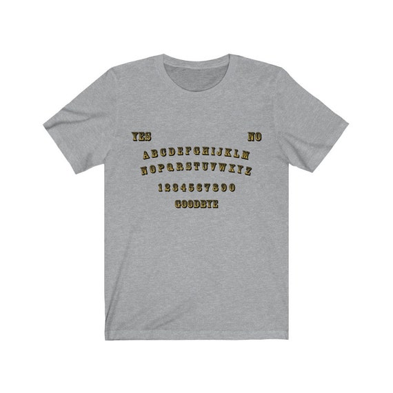 Gold Letter Ouija Board Bella+Canvas Soft T-shirt