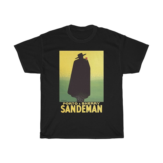 Sandeman, Unisex Heavy Cotton Tee, With Vintage Image,Sandeman Port Advertisement, 1928