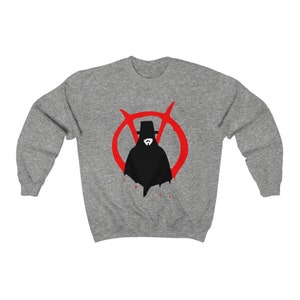 V For Vendetta Sweatshirt, Sizes Up To 5XL, Inspired By The Movie, Activism