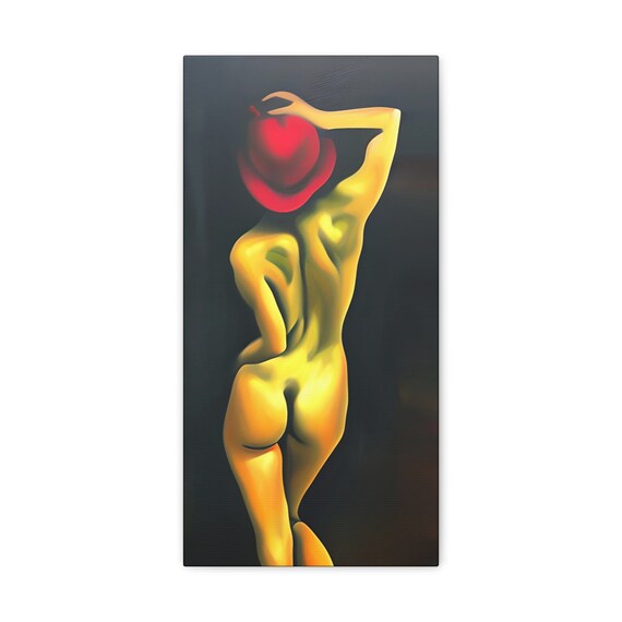 You Can Leave Your Hat On, 10"x20" Canvas Print, An Homage To A Classic Song, Evocative, Sensual, Feminine