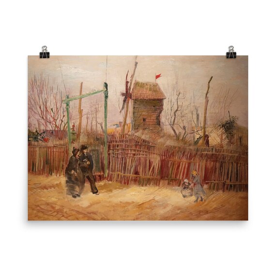 Street Scene In Montmartre v2 Giclée Poster, Vincent Van Gogh, 1887