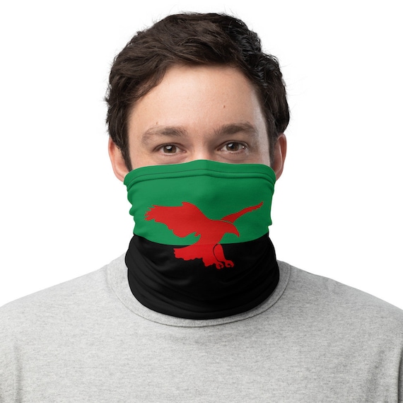 House Atreides v2, Neck Gaiter, Inspired From Dune, Cosplay, Red Hawk, Banner, Headband, Bandana